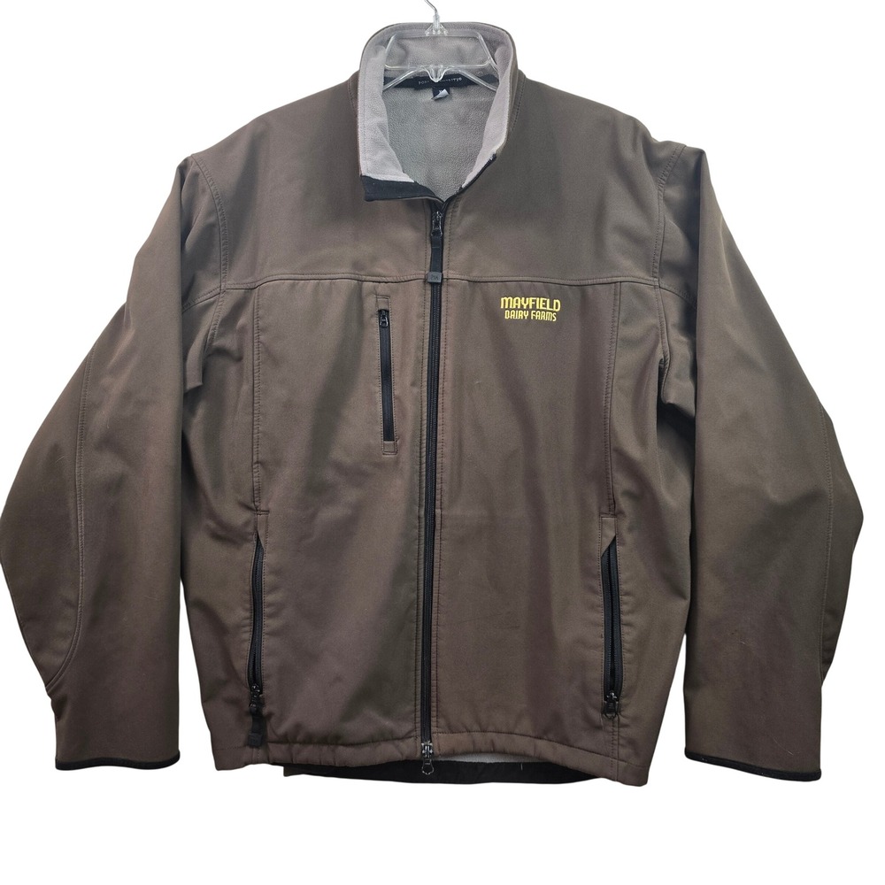 Mayfield‎ Dairy Farms Mens Soft Shell Jacket XL Full Zip Workwear Port Authority